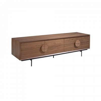 Comoda TV moderna design LUX Walnut and Black