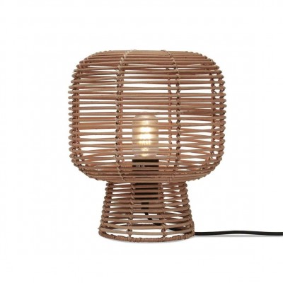 Veioza eco din bambus cu ratan Tanami h.30cm, nat