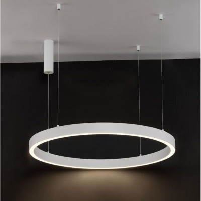 Lustra LED suspendata design circular STING White 100cm