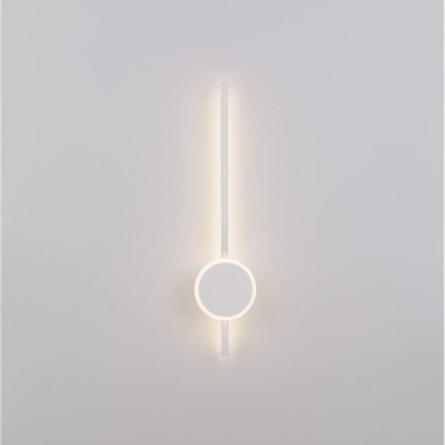 Aplica LED design modern minimalist CLOCK alba