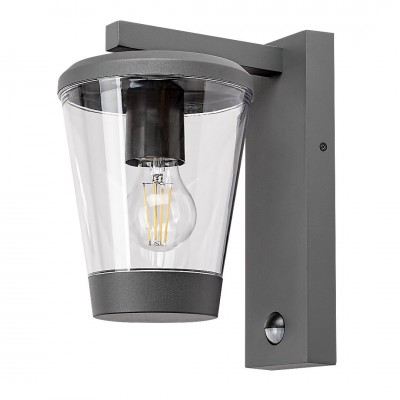 Aplice de perete cu senzor de miscare pentru iluminat exterior design modern IP44 Savano antracit
