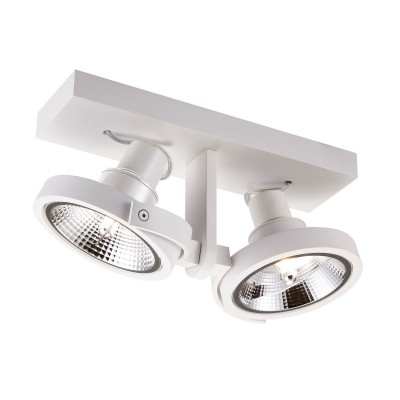 Corp aplicat cu 2 spoturi directionabile design modern MASTER 111 SL alb