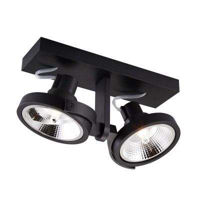 Corp aplicat cu 2 spoturi directionabile design modern MASTER 111 SL negru