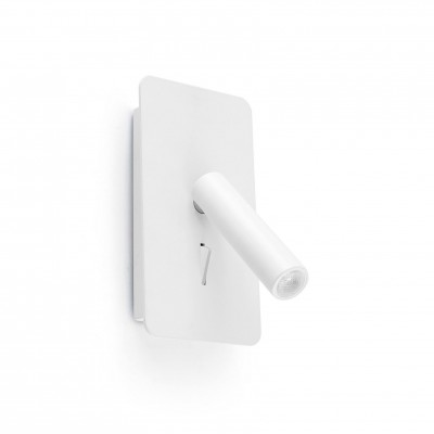 Aplica cu reader LED stil minimalist SUAU alb