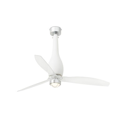 Lustra cu Ventilator si telecomanda ETERFAN M LED alb mat/transparent