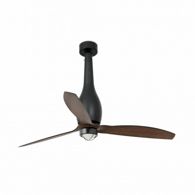 Lustra cu Ventilator si telecomanda ETERFAN M LED negru mat/nuc