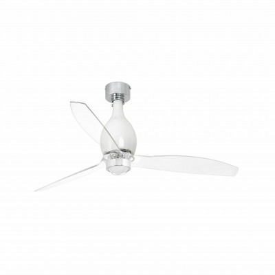 Lustra cu Ventilator si telecomanda MINI ETERFAN M LED alb/transparent