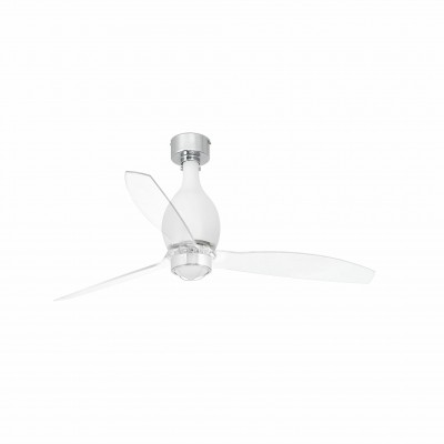 Lustra cu Ventilator si telecomanda MINI ETERFAN M alb mat/transparent