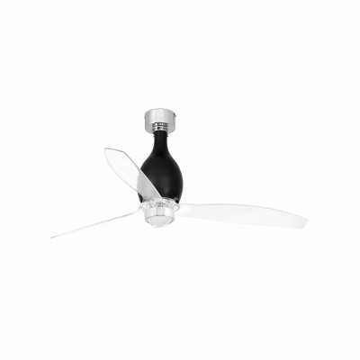 Lustra cu Ventilator si telecomanda MINI ETERFAN M negru/transparent