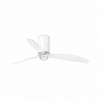 Lustra cu Ventilator si telecomanda MINI TUBE M LED alb/transparent