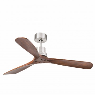 Ventilator de tavan cu telecomanda LANTAU L nickel/lemn maro