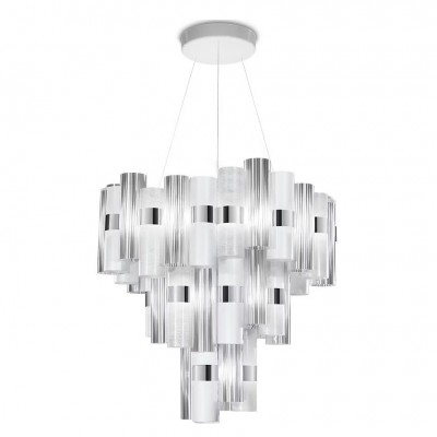 Lustra LED moderna design Art Deco realizata manual LA LOLLO XL White