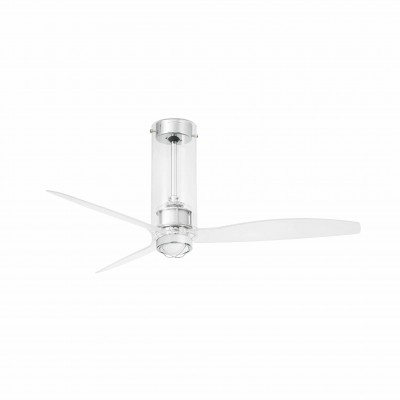 Lustra cu Ventilator si telecomanda TUBE FAN M LED transparent