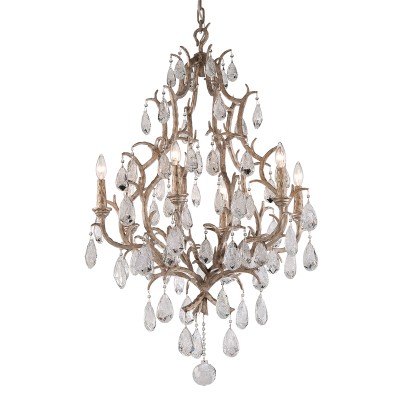 Candelabru LUX realizat manual din fier forjat, cu 6 brate, AMADEUS 6