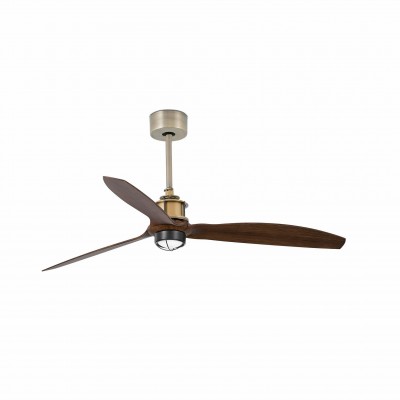 Lustra cu Ventilator si telecomanda JUST FAN M LED auriu/maro