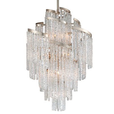Candelabru LUX design elegant, realizat din sticla venetiana lucrata manual MONT BLANC cu 13 surse de lumina