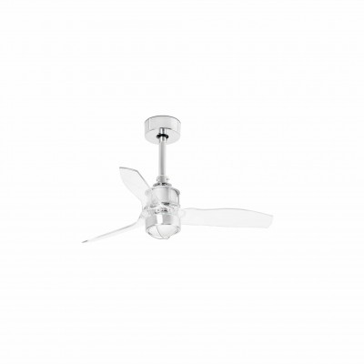 Lustra cu Ventilator si telecomanda JUST FAN XS LED crom/transparent