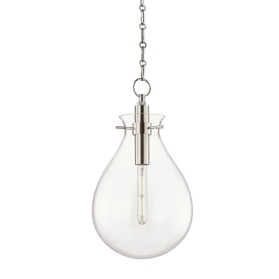 Pendul LUX design minimalist IVY medium, nichel lucios