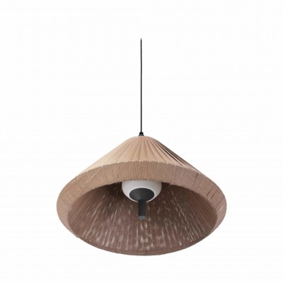 Lustra/Pendul iluminat exterior decorativ SAIGON cone T70 gri/maro