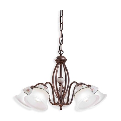 Candelabru design clasic cu decor ceramic realizat manual FERRARA