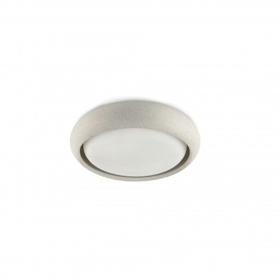 Plafoniera LED exterior iluminat minimalist IP44 ANGA 24cm alba