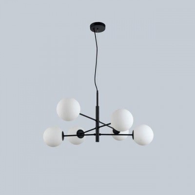 Lustra suspendata design modern OVIEDO 6 BK/BK