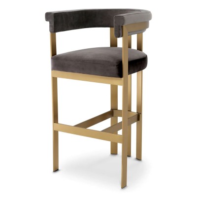 Scaun de bar design LUX, Bar Stool Clubhouse gri