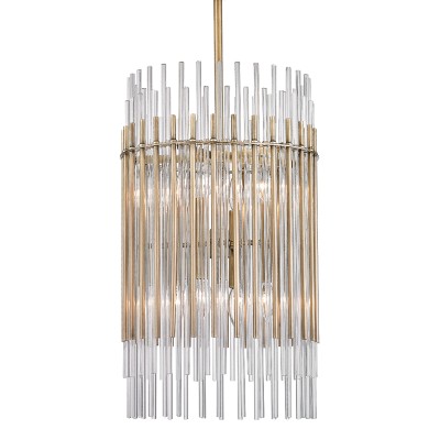 Lustra suspendata LUX, design elegant, WALLIS alama antichizata, cu 8 surse de lumina