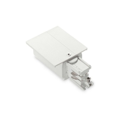 Accesoriu sina incastrabila, Conector dreapta cu alimentare LINK TRIM MAIN CONNECTOR END RIGHT ON-OFF WH
