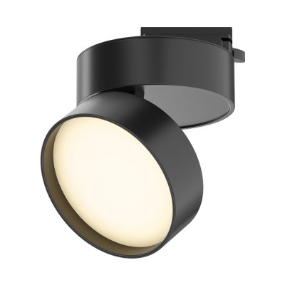 Spot LED, accesoriu pentru sinele monofazate Unity, Onda negru 18W 3000K