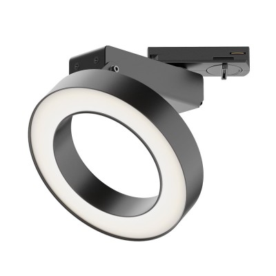 Spot LED, accesoriu pentru sinele monofazate Unity, Rim negru 3000K