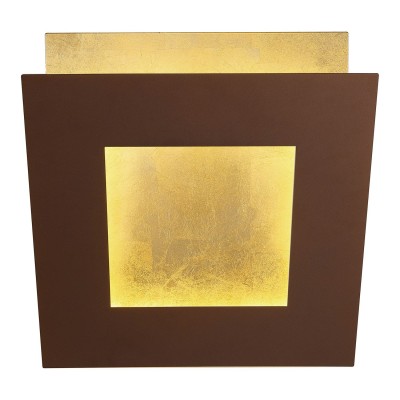 Aplica de perete LED design ambiental DALIA 40x40cm, corten/ auriu