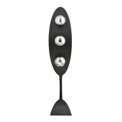 Lampadar, lampa de podea design modern Aura 3 negru, grafit