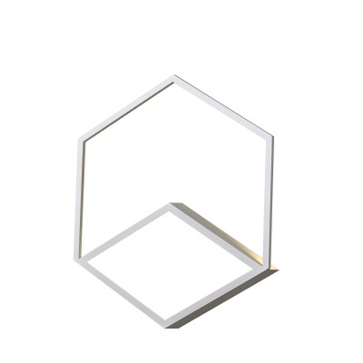 Aplica LED dimabila de perete/tavan KUBICK 13,5+20W alba