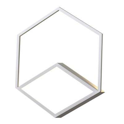 Aplica LED de perete/tavan KUBICK 18+30W alba