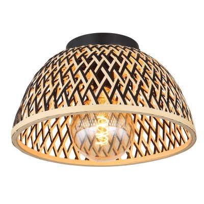 Plafoniera design industrial Colly negru, natur