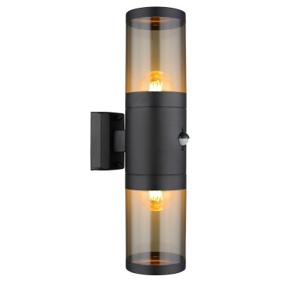 Aplica pentru exterior cu senzor de miscare design modern Xeloo negru, fumuriu