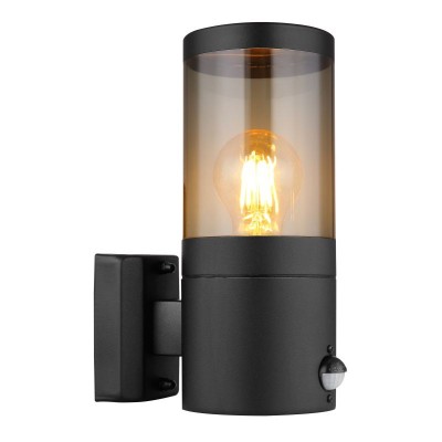 Aplica pentru exterior cu senzor de miscare design modern Xeloo negru, fumuriu