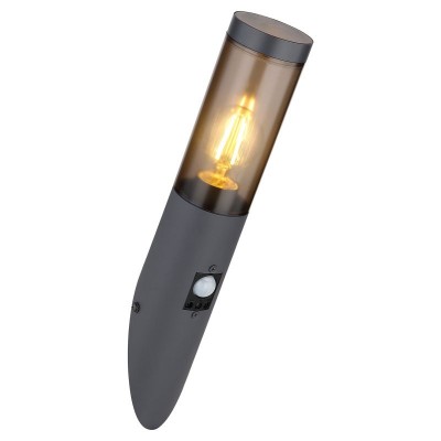Aplica de perete pentru iluminat exterior cu senzor de miscare design modern IP54 Boston antracit