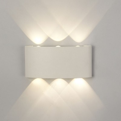 Aplica LED iluminat exterior ambiental IP54 ARCS alba