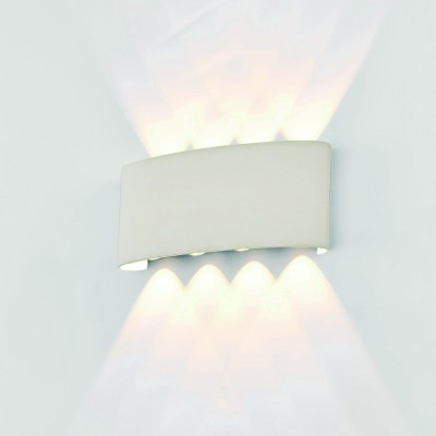 Aplica LED iluminat exterior ambiental IP54 ARCS alba