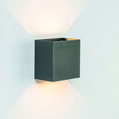 Aplica LED de perete iluminat exterior ambiental IP65 DAVOS XL gri inchis
