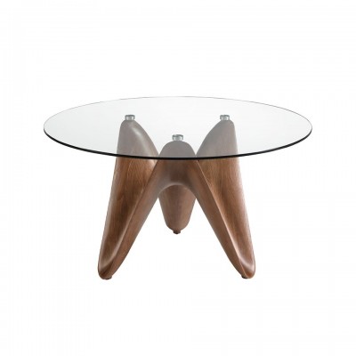 Masa dining design modern Walnut Round 150cm