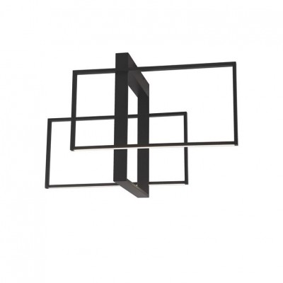 Lustra LED aplicata design modern CLEA negru 26W