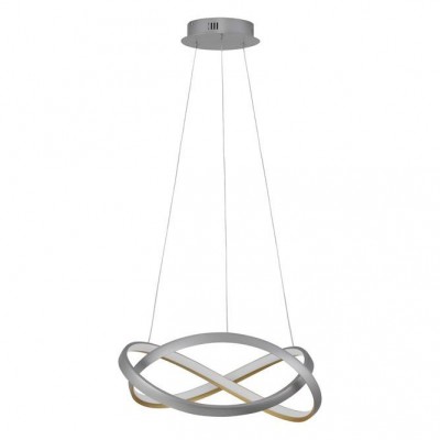 Lustra LED suspendata cu telecomanda ODREY argintie