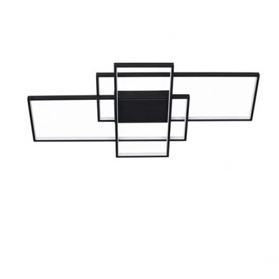 Lustra LED cu telecomanda design geometric CLEA neagra