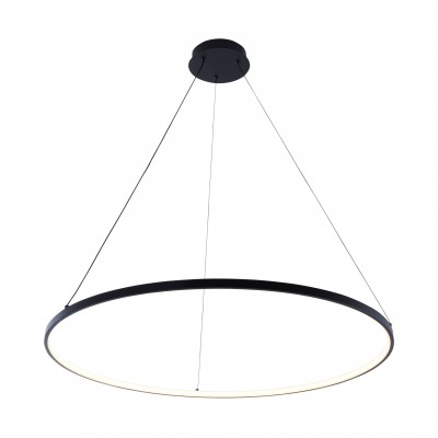 Lustra LED moderna design circular BRENO negru 80cm