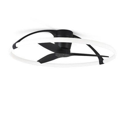 Lustra LED Smart cu Ventilator si telecomanda NEPAL negru