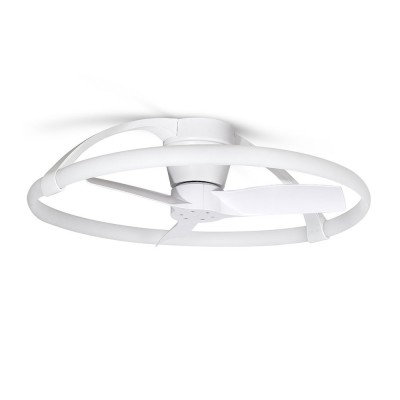 Lustra LED Smart cu Ventilator si telecomanda NEPAL Mini alb