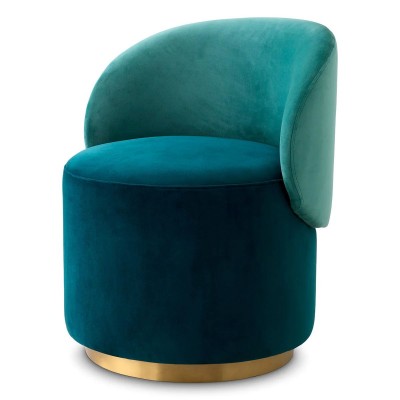 Fotoliu pivotant modern design LUX Chair Greer, Savona sea green, turquoise